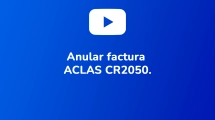 Anular factura ACLAS CR2050.