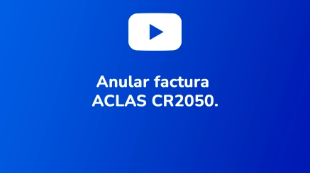 Anular factura ACLAS CR2050.