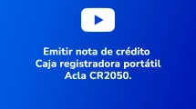 Emitir nota de crédito caja registradora portátil acla cr2050